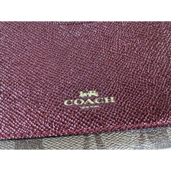 Coach Corner Zip Cherry Wristlet  Colorblock - Picture 3 of 12